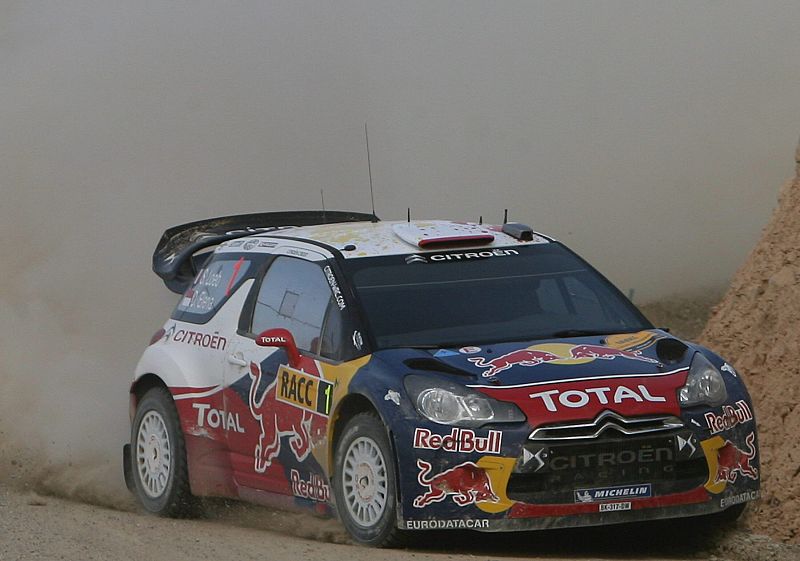 Sebastien Loeb, primer líder del Rally de España; Dani Sordo, quinto