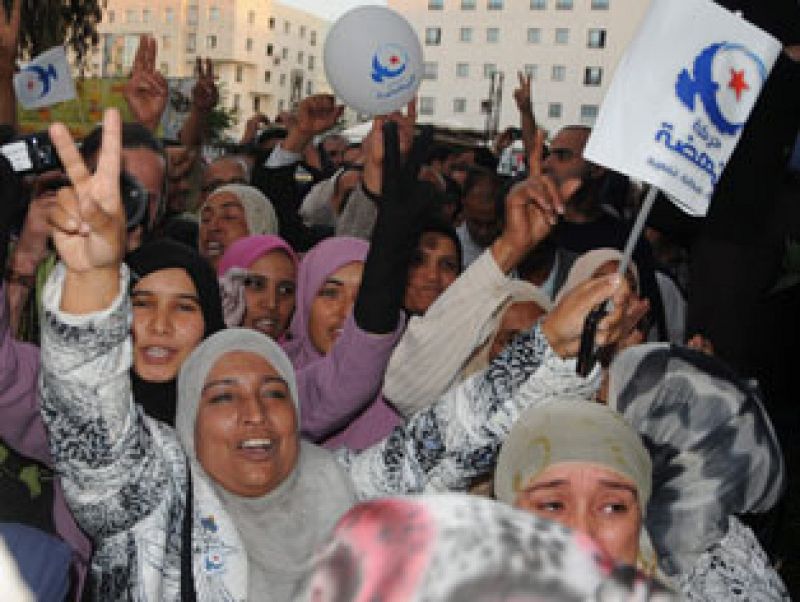 Los primeros resultados confirman la amplia victoria de los islamistas en Túnez