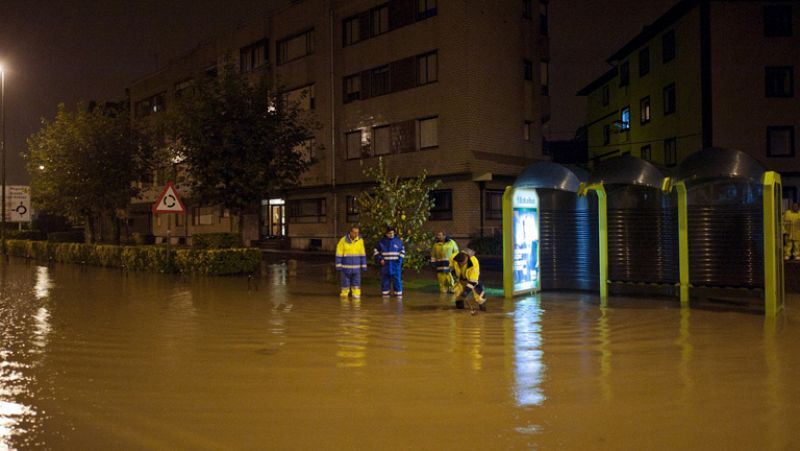 Las intensas lluvias producen desbordamientos en País Vasco, Cataluña y Navarra