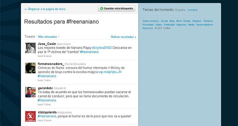 Clamor en las redes sociales contra la censura por parte de Twitter de una cuenta satírica