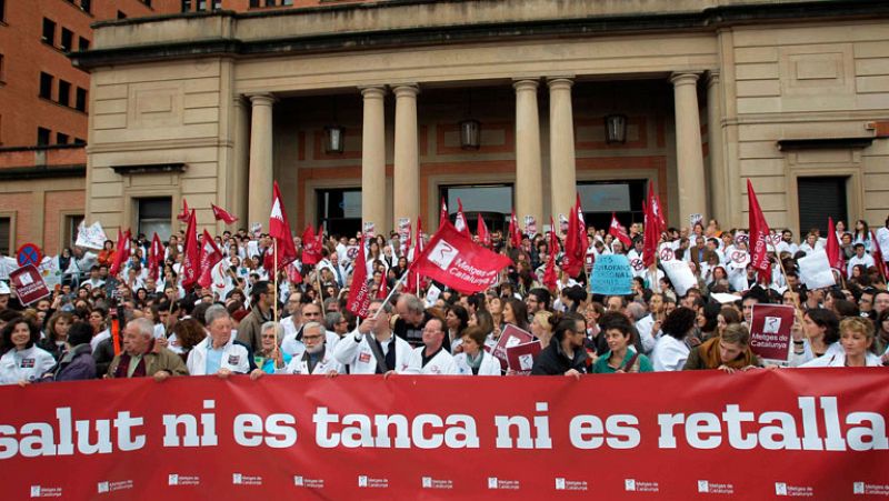 Los médicos de Cataluña afrontan su segundo día de huelga contra los recortes