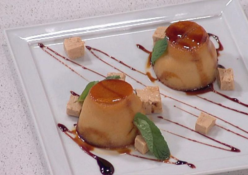 Flan de turrón
