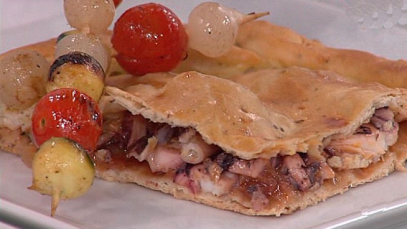 Empanada de sardinillas con brochetas de la huerta (21/11/2011)