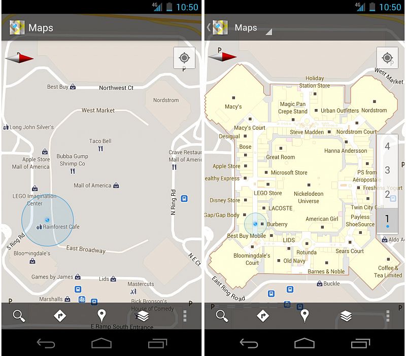 Lo último de Google Maps: planos de interiores