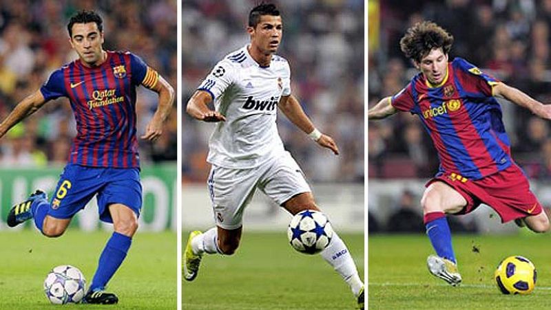 Ronaldo, Messi y Xavi, candidatos al Balón de Oro