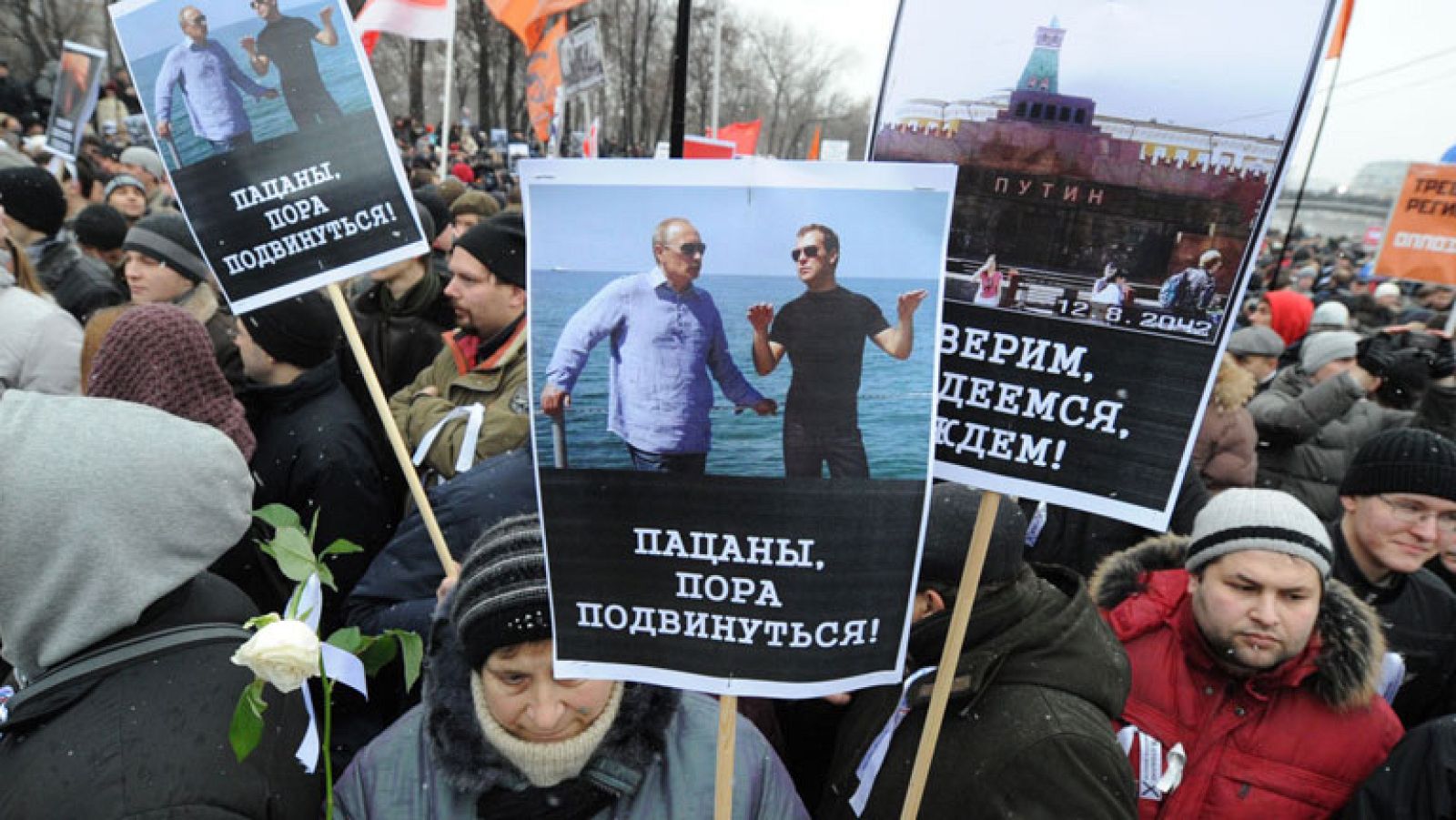Decenas de miles de rusos se han manifestado para protestar contra los resultados electorales