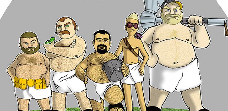 Superhéroes "osos" y vaqueros resucitan el cómic gay de humor