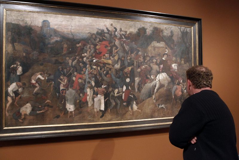 'El vino de la fiesta de San Martín', de Bruegel el Viejo, cuelga ya restaurado en el Museo del Prado