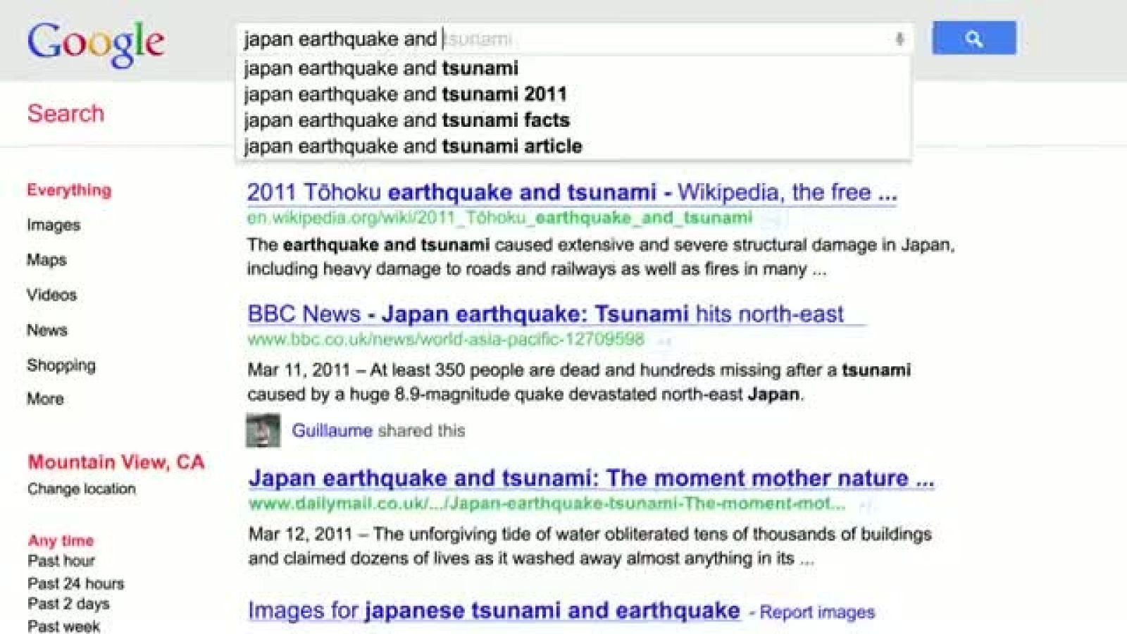 Google ha publicado un año más la lista de palabras más buscadas en 2011 por los internautas. Este ránking,  denominado Zeitgeist, ofrece una mirada a las tendencias en internet marcadas por las consultas de los usuarios en el año que se acaba.