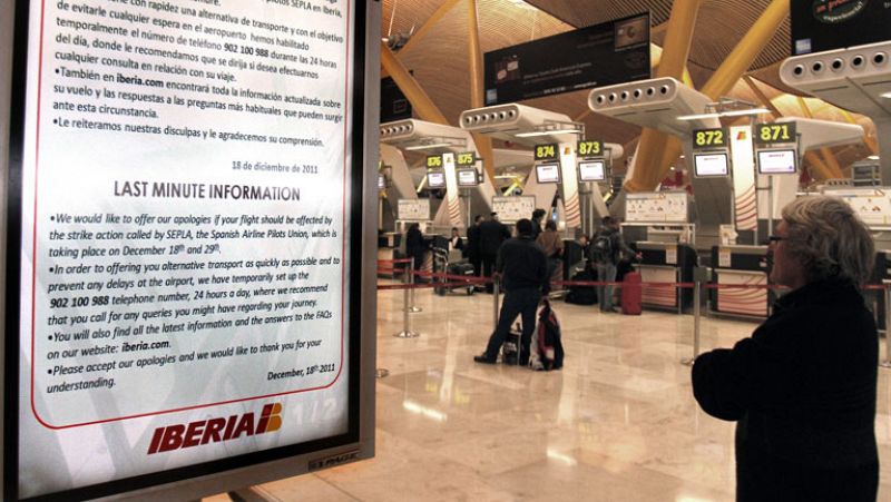 Normalidad en los aeropuertos españoles pese a la huelga de pilotos de Iberia