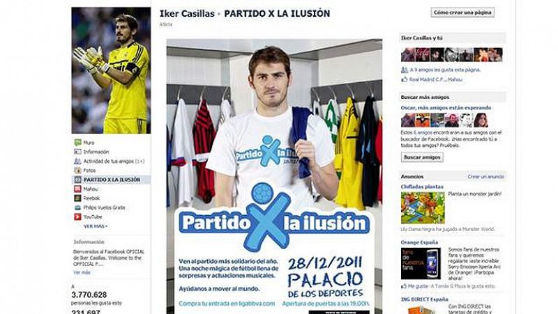 Casillas presenta el 'Partido por la ilusión'