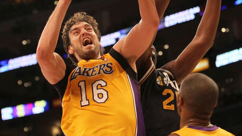 Surgió el mejor Pau Gasol y los Lakers arrollaron a los Jazz