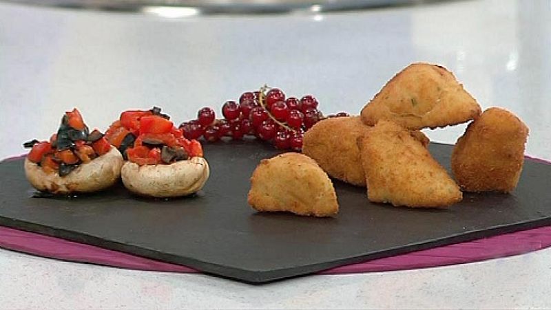 Croquetas de merluza y champiñón relleno (3/01/12)