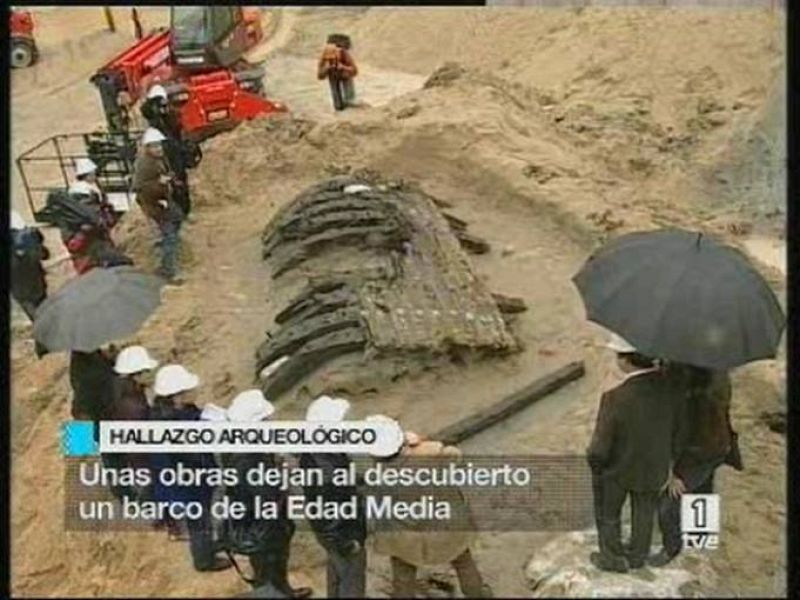Hallan un barco hundido en el siglo XIII en las obras de un aparcamiento