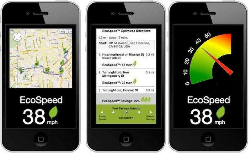 EcoSpeed, una aplicación para móviles que permite ahorrar hasta un 30% de combustible