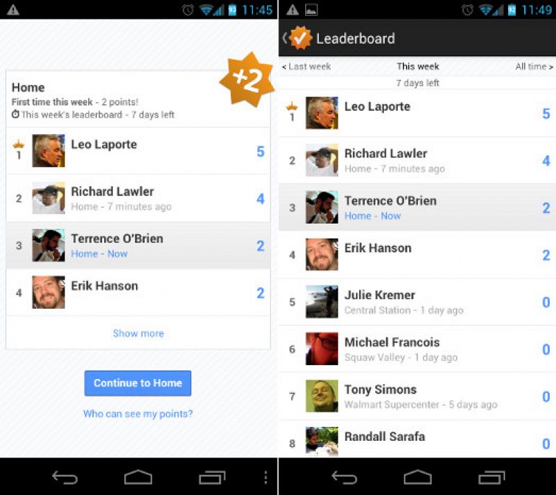 Google lanza Latitude Leaderboard, su servicio de 'check-in' con puntos a lo Foursquare