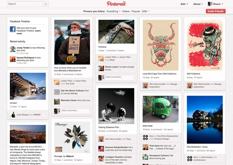 Pinterest: la nueva red social donde 'pinchar' contenidos (y sus cuestiones legales)