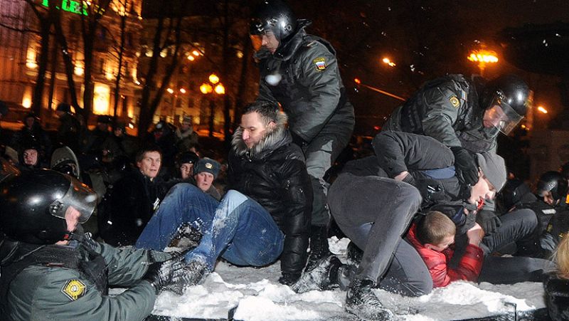 Las protestas contra la victoria de Putin en Rusia dejan más de un centenar de detenidos