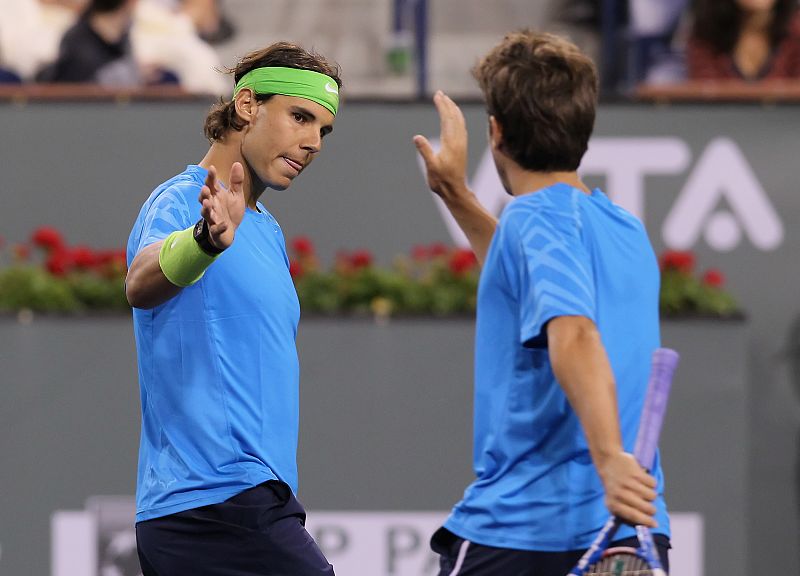 Nadal y Marc López triunfan en el dobles de Indian Wells; Granollers y 'Feli' eliminan a Djokovic y Troicki