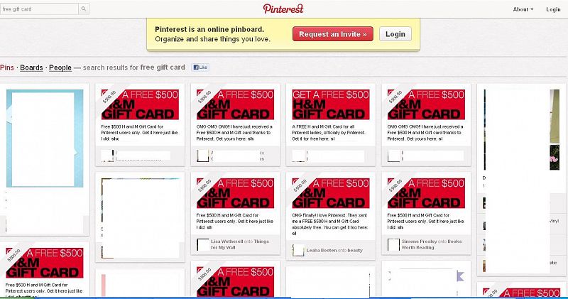 El 'spam' llega a Pinterest en forma de cupones