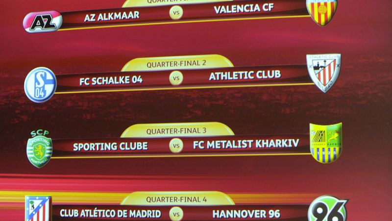 Sorteo de la Europa League: AZ Alkmaar - Valencia, Schalke - Athletic y Atlético - Hannover