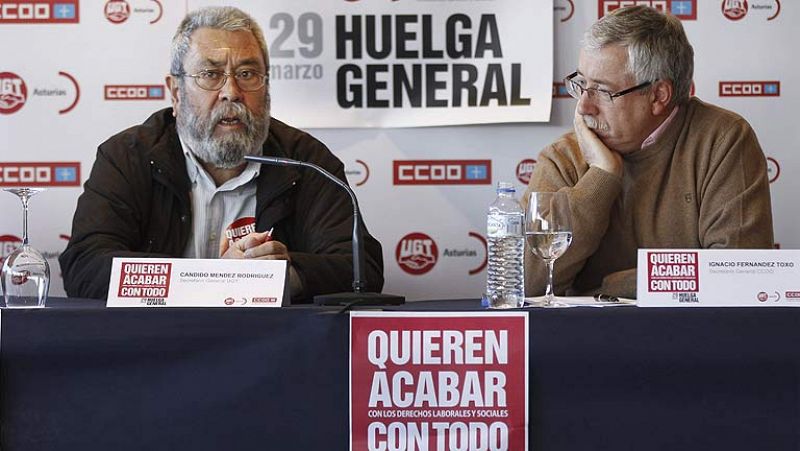 Méndez y Toxo desvinculan los resultados del 25-M de la huelga y dicen que era "inevitable"