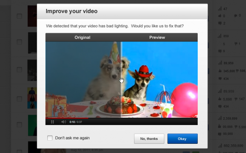 YouTube añade un botón para mejorar la calidad de los vídeos con un clic