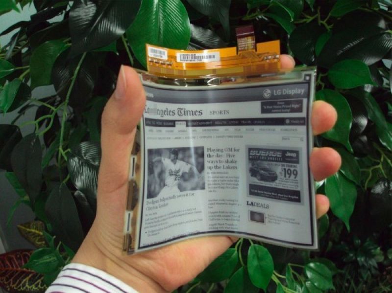 ePaper, el nuevo libro electrónico de plástico flexible del grosor de un folio