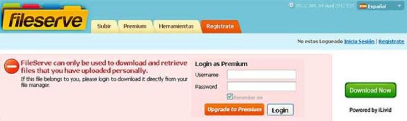 FileServe y Wupload abandonan el intercambio de archivos por las presiones de Hollywood