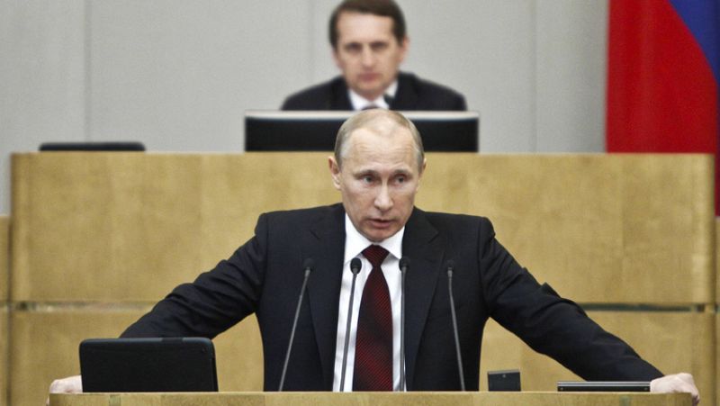 Varios diputados de la oposición rusa abandonan la Duma en plena intervención de Putin