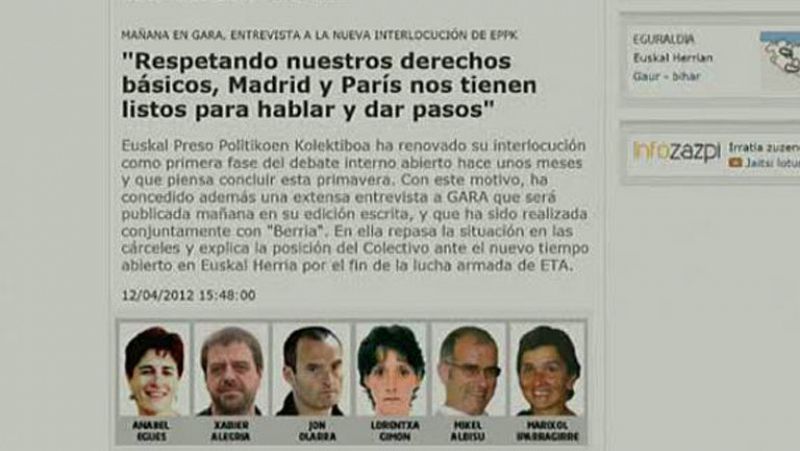 La nueva dirección de los presos de ETA se ofrece a hablar con los Gobiernos de España y Francia