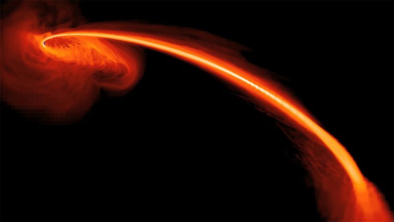Cómo un agujero negro devora a una estrella