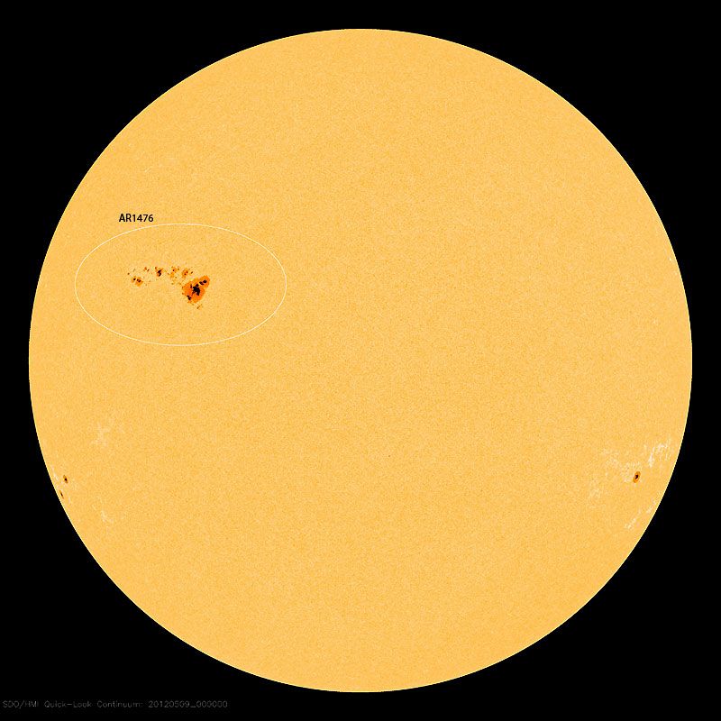 Detectan una región de manchas solares 11 veces más grande que la Tierra