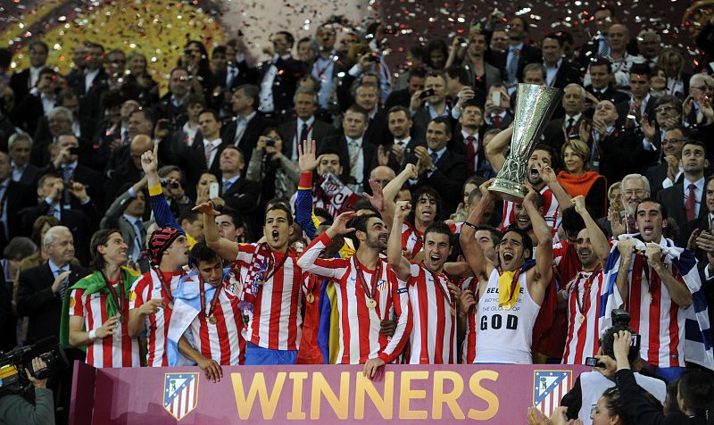 El Atlético, tres títulos europeos en dos años