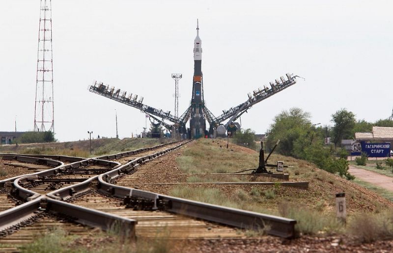 La Soyuz, lista para su lanzamiento hacia la ISS