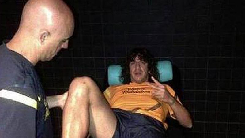 Puyol sigue su recuperación y el doctor Pruna lo descarta para la Eurocopa