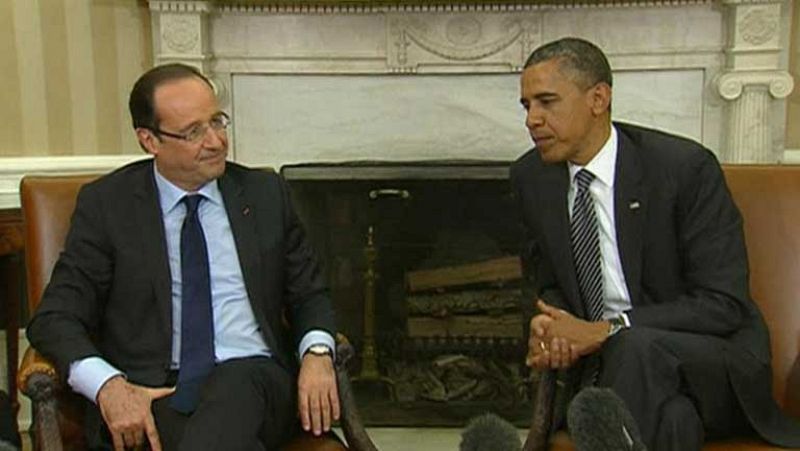 Obama y Hollande hacen una defensa conjunta del crecimiento antes de la cumbre del G-8