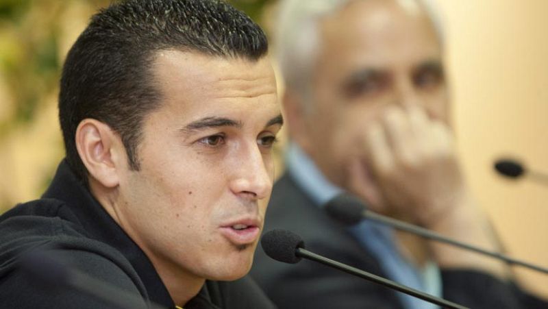 Pedro: "El único '7' es Villa por lo que ha dado y conseguido"