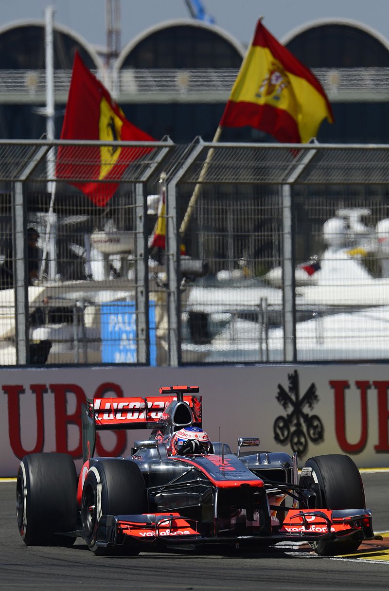 Mejor tiempo para Button en los últimos libres del GP de Europa en Valencia, con Alonso duodécimo