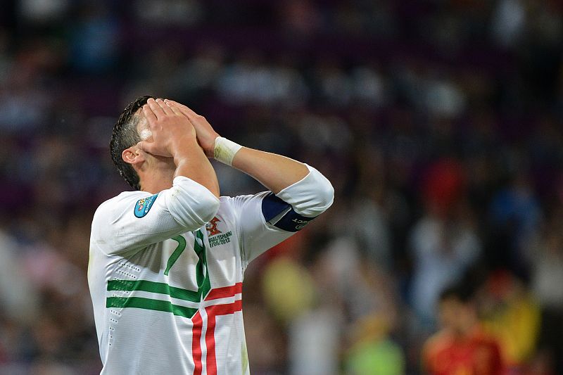 Ronaldo acaba llorando en la semifinal de la Eurocopa entre España y Portugal