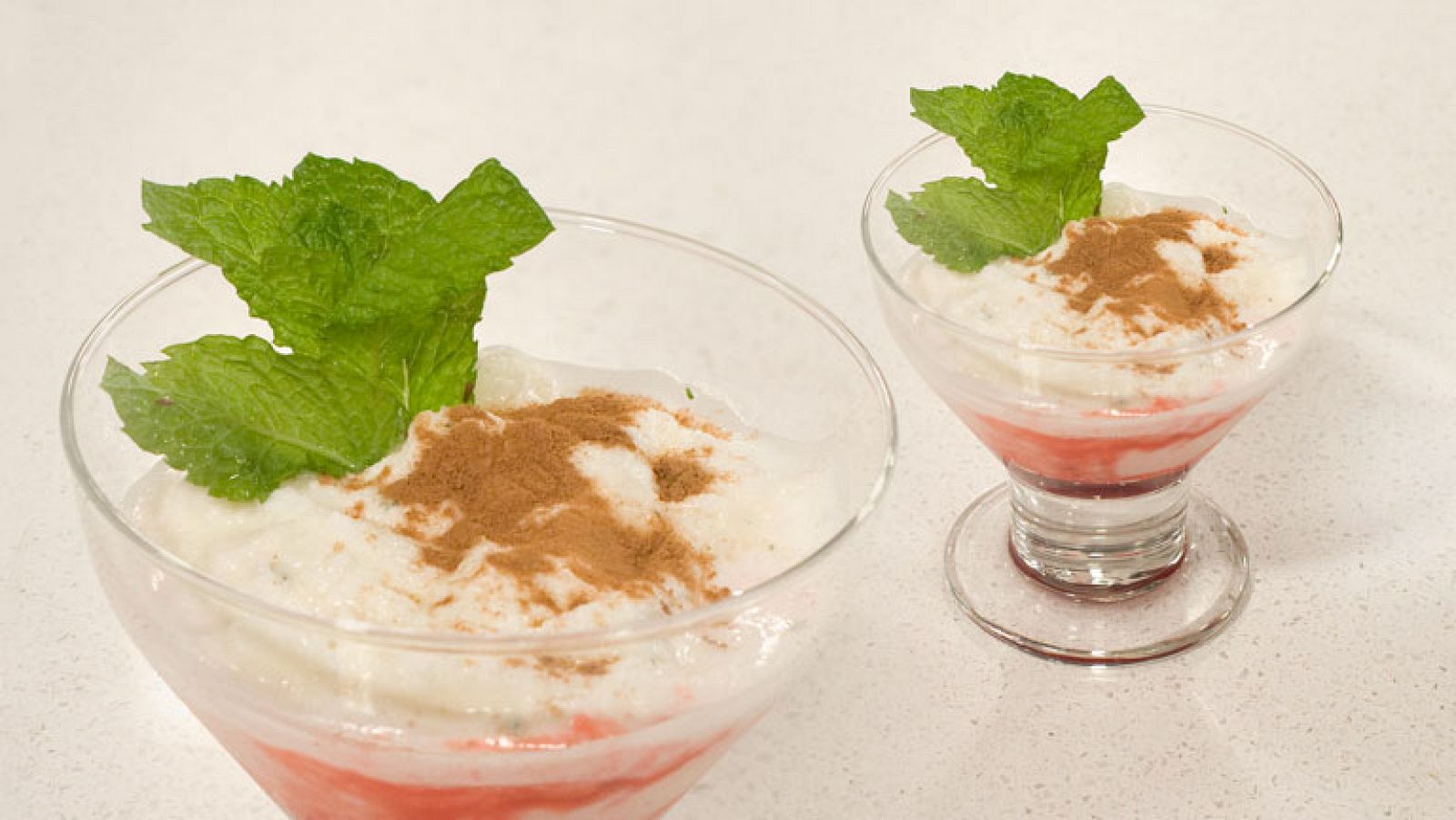 Leche merengada a la menta