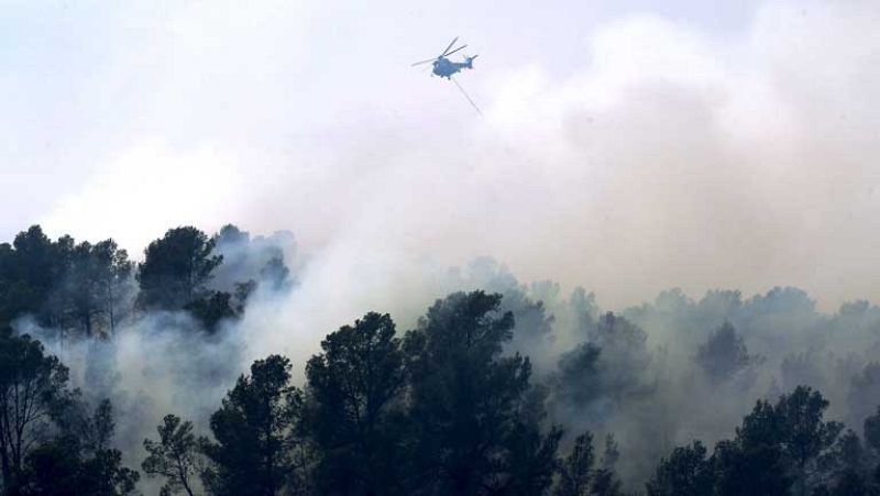 Encuentran el cadáver del piloto del helicóptero desaparecido en el incendio de Cortes, Valencia