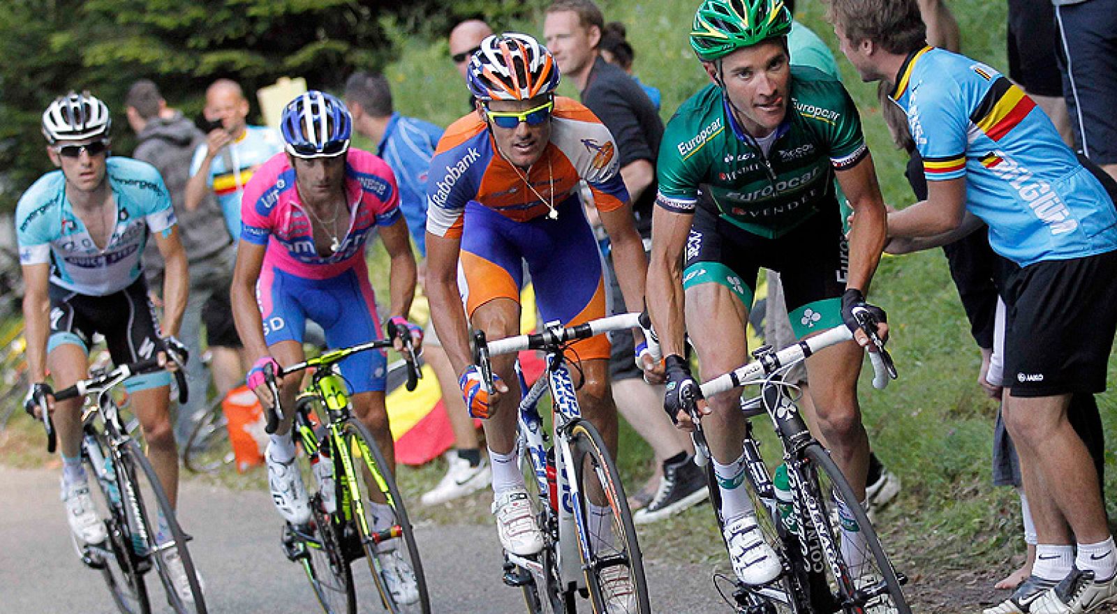 El ciclista español de Rabobank Luis León Sánchez admitió haber cometido un "error de cálculo" en el final de la décima etapa del Tour 2012, que finalmente se adjudicó el francés Voeckler.