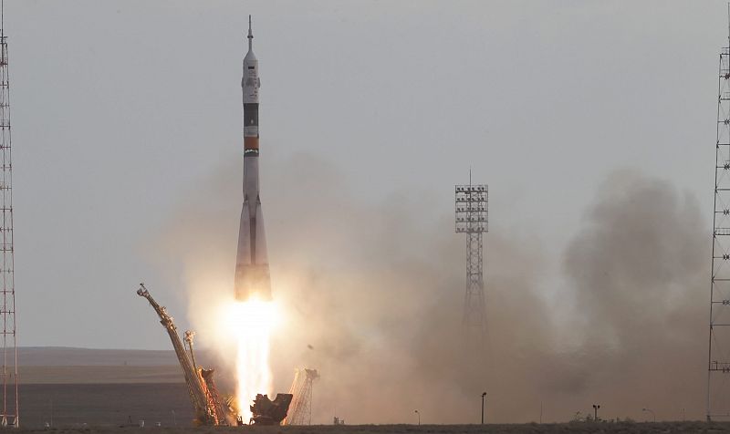 Despega con éxito la nave rusa Soyuz