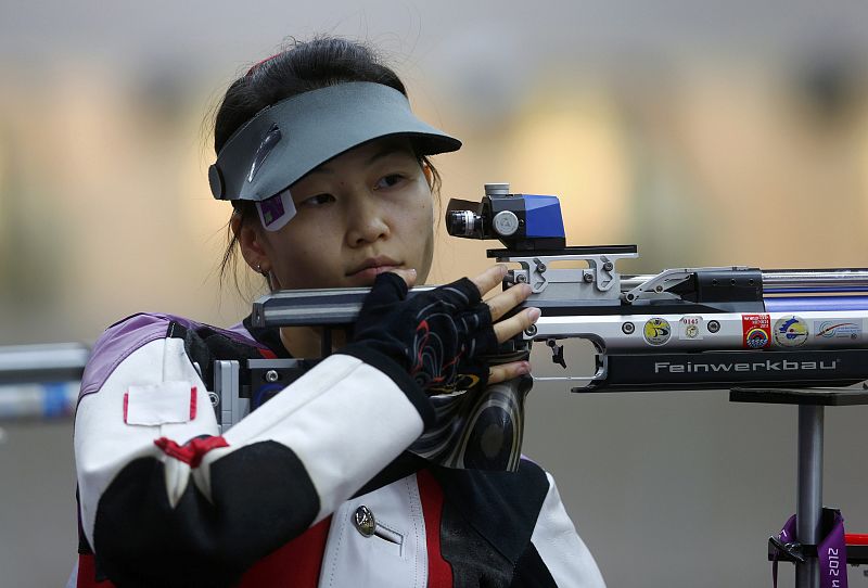 La china Yi Siling, primer oro de Londres 2012