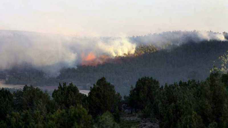 Controlado el incendio del Parque Natural del Alto Tajo de Guadalajara tras quemar 1.500 hectáreas