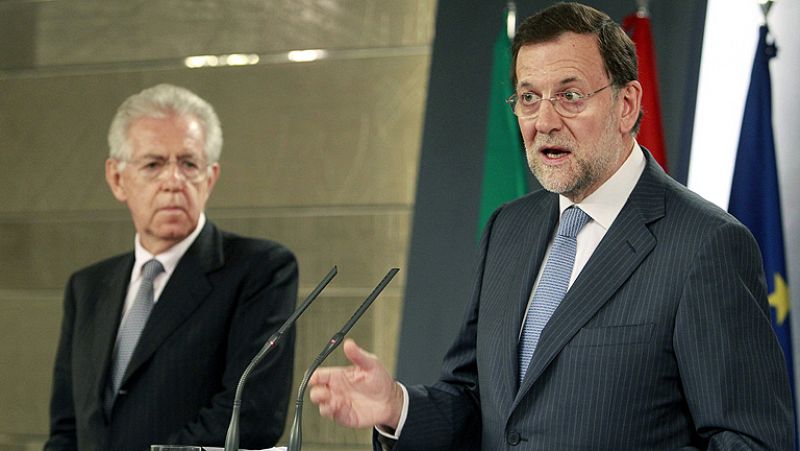 Monti no descarta acudir al fondo de rescate para que el BCE compre deuda y Rajoy evita contestar