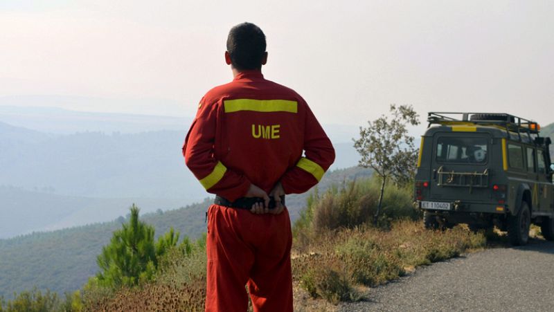 Un muerto y tres heridos de la UME en el incendio de Sierra de Gata