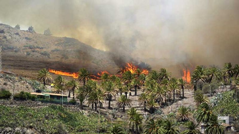 Los incendios de Canarias mejoran con el cambio de las condiciones meteorológicas