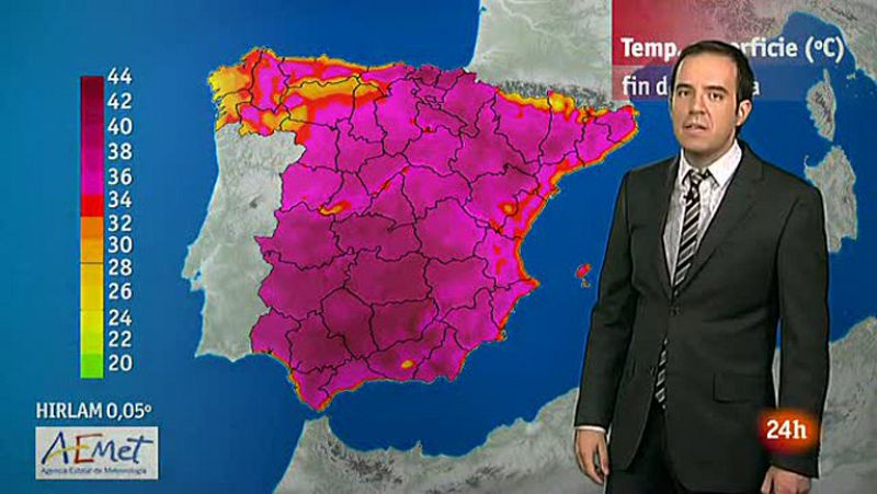 42 provincias en alerta este sábado por temperaturas de hasta 40 grados